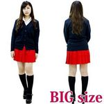 無地プリーツスカート 赤 BIG(コスチューム)